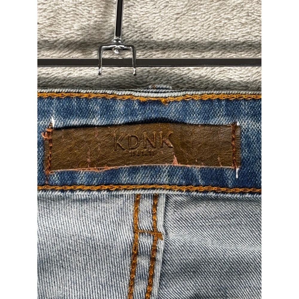 KDNK 1141411 Jeans Distressed Mens 32 Light Blue Ankle Zip Streetwear - Picture 2 of 12